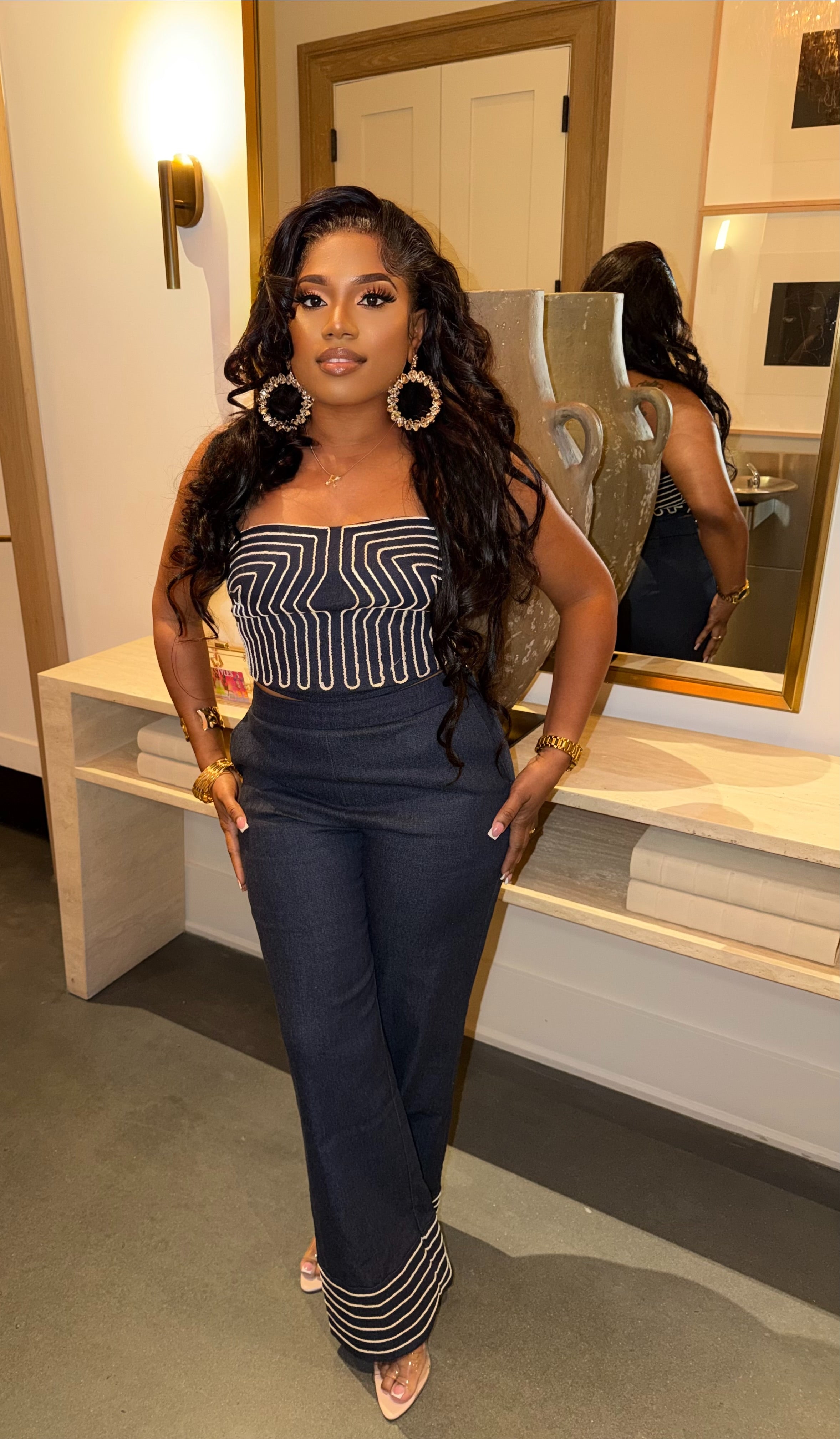 Extra Love Denim Pants Set