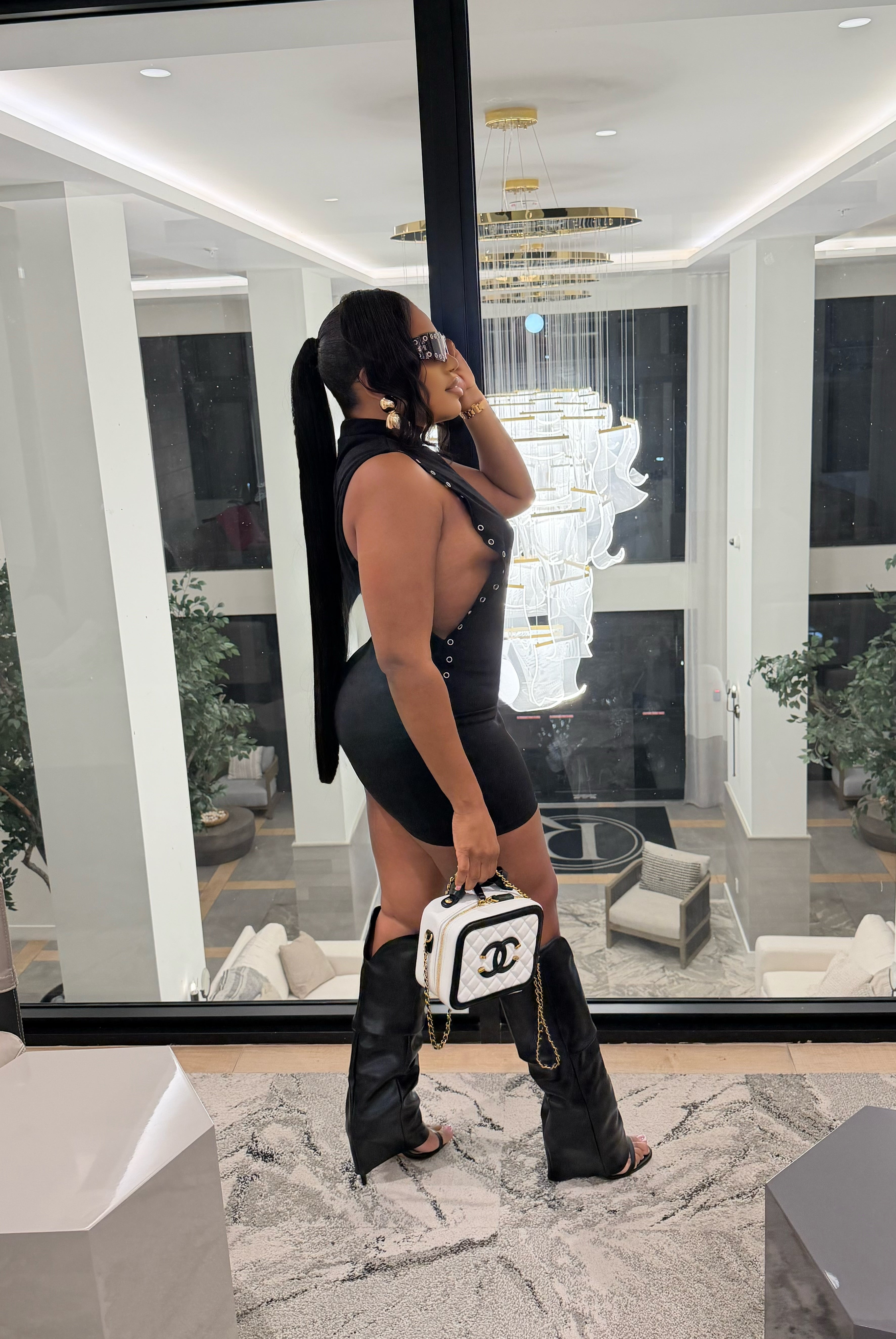 Melanie Cut-Out Mini Dress