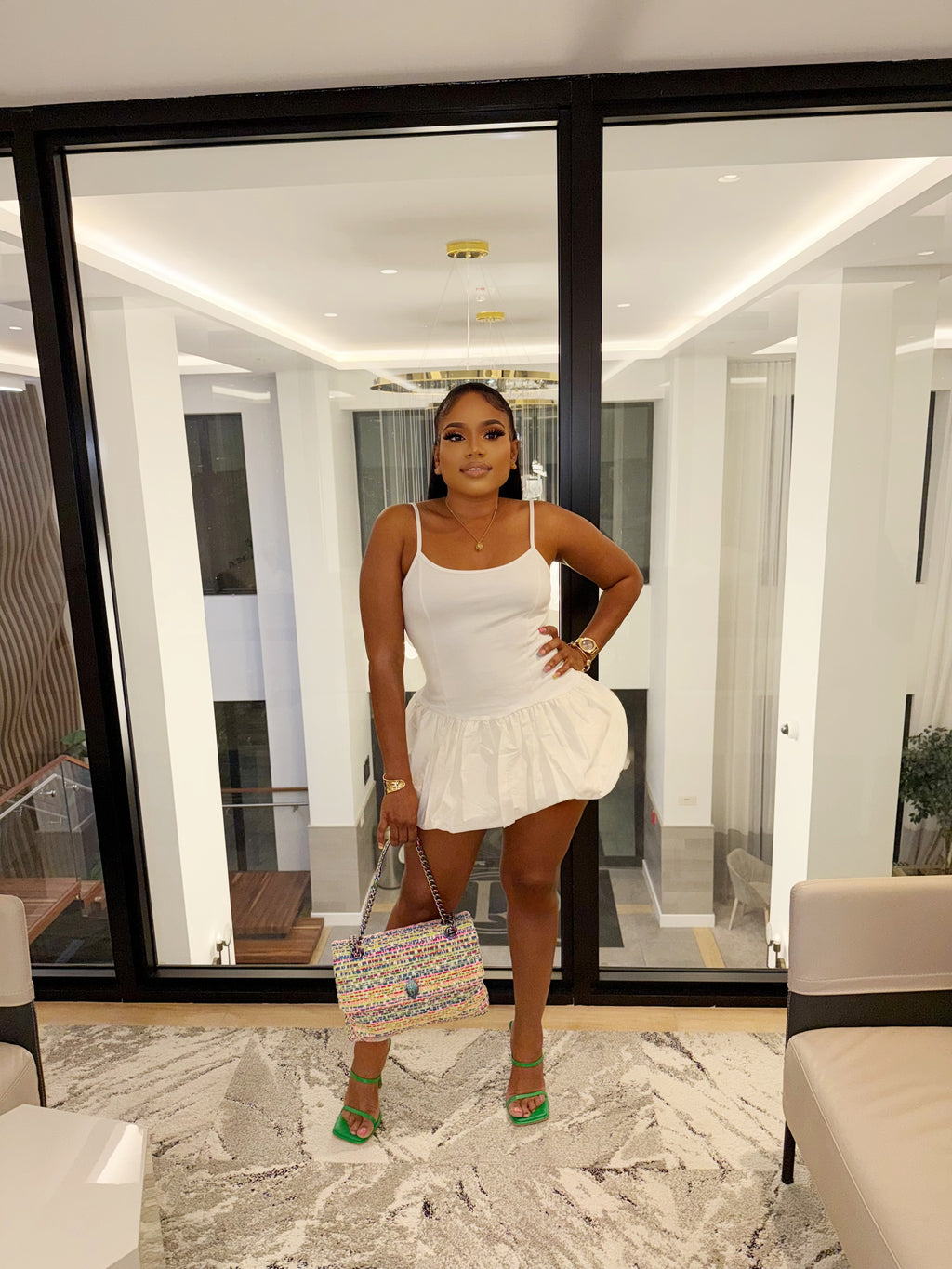 Augustine Puff Mini Dress