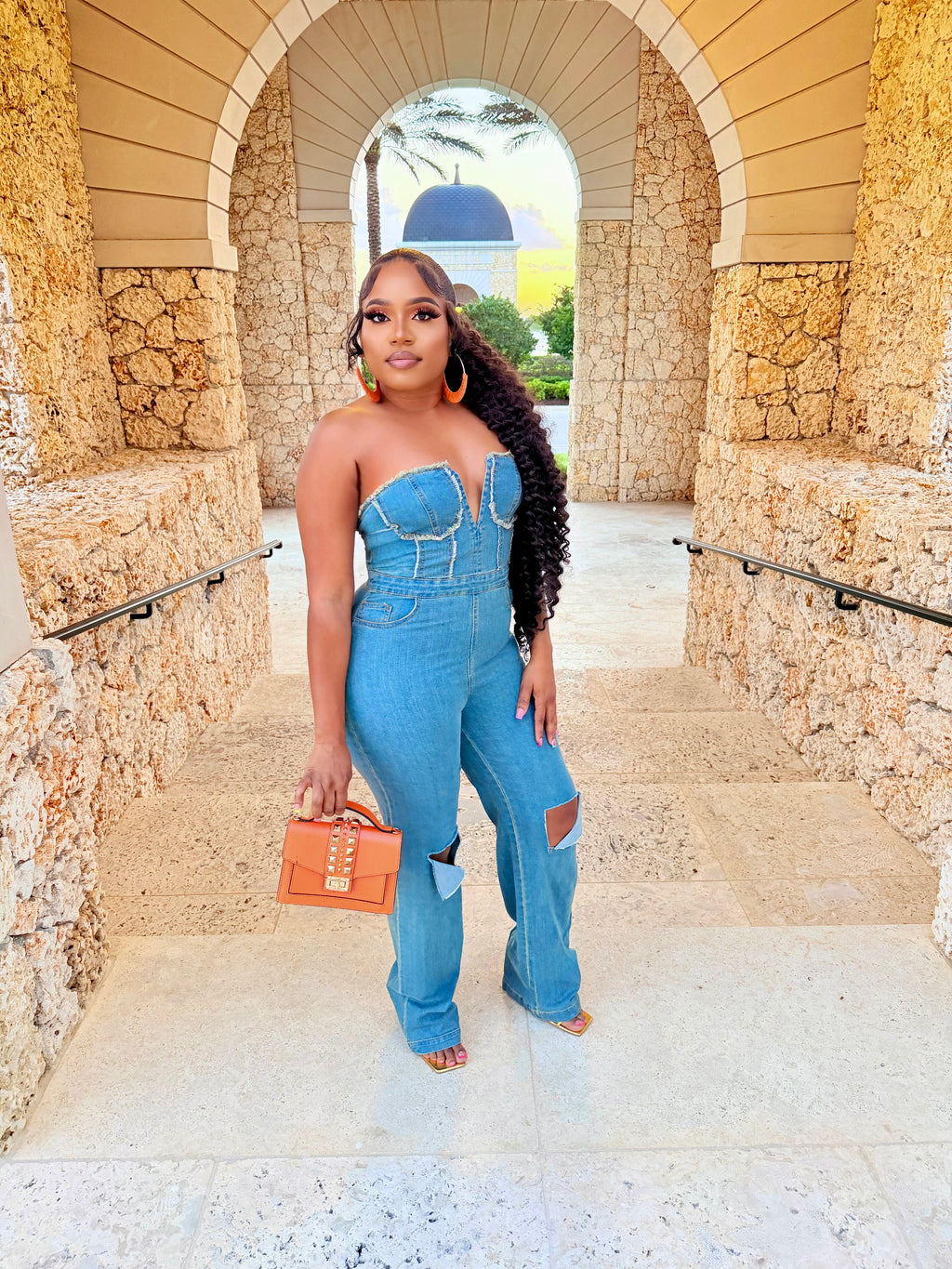Caught In Denim Jumpsuit