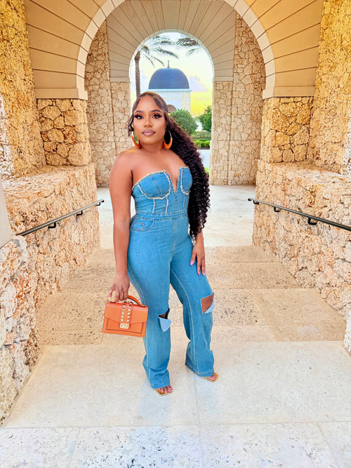 Caught In Denim Jumpsuit