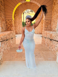 Effortless Confidence Diamanté Sheer Maxi Dress