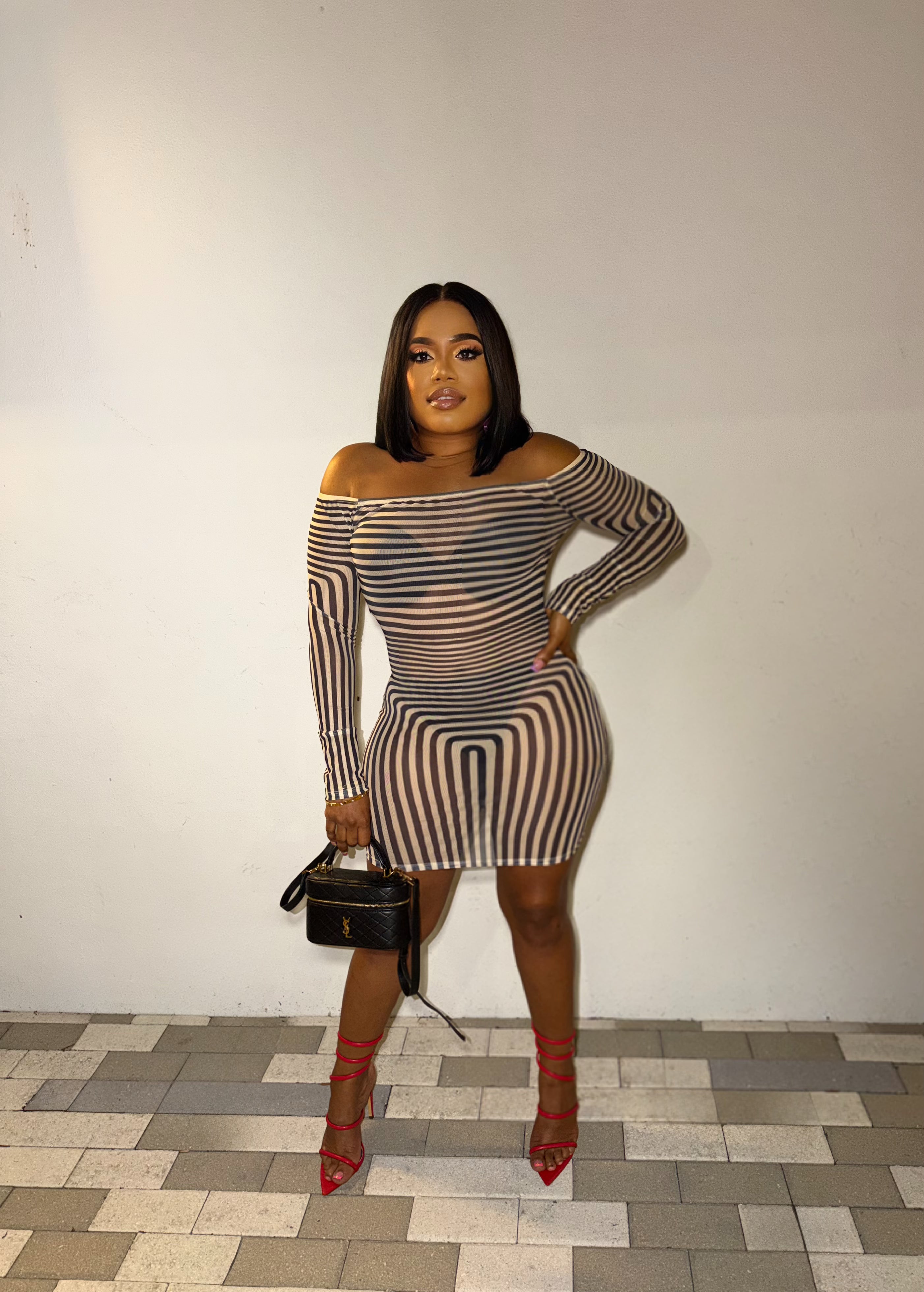 Sapphira Zebra Mini Dress