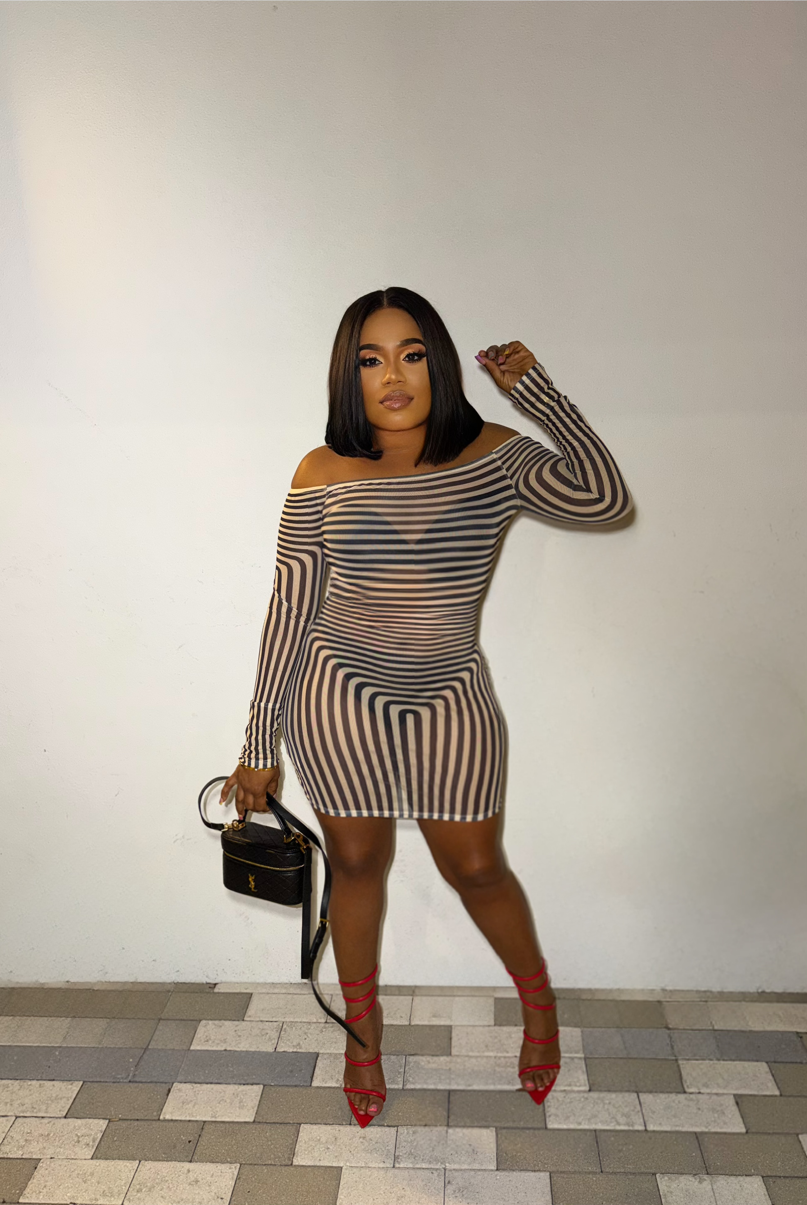 Sapphira Zebra Mini Dress